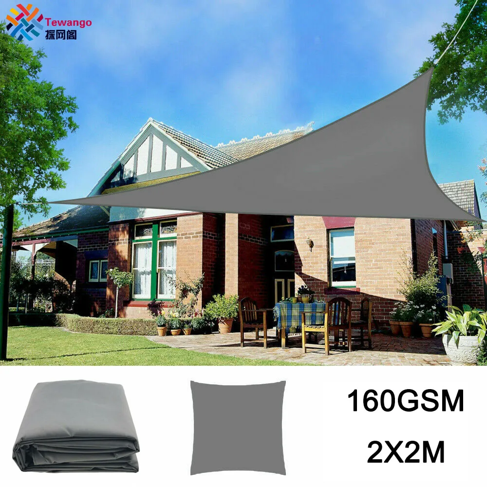 

Tewango 2X2M Heavy Duty Sun Shade Sail Arc Rectangle Garden Patio Sunscreen Outdoor Pool Lawn Canopy Cover UV Block