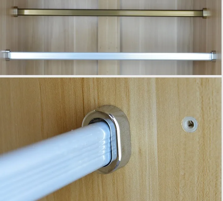 Wardrobe Custom coat hanger Clothes drying pole Flange seat Wardrobe bar Aluminium alloy Wardrobe Cabinet pole Hardware