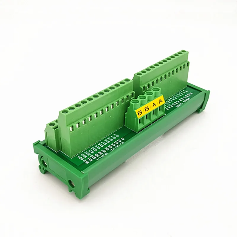 DIN Rail Mount Screw Terminal Module2x24 Position Power Distribution Board.