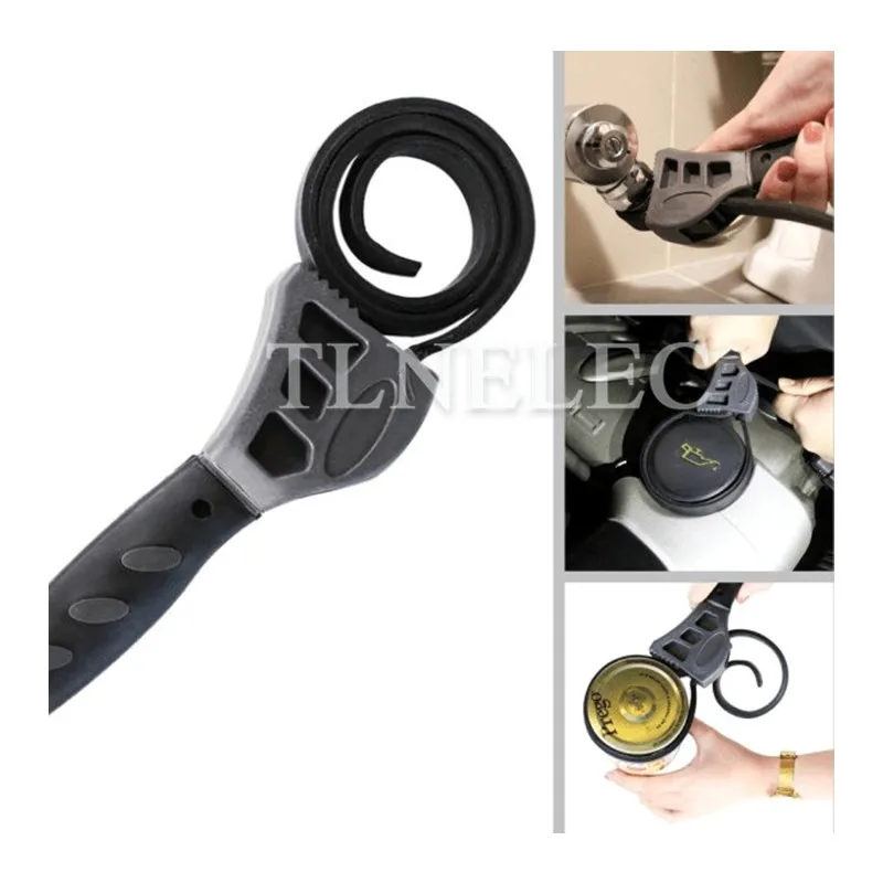 500 Mm Strap Wrench Bottle Opener Rubber Watchband Multi-function Adjustable Filter Universal Wrench Car Repair Tool