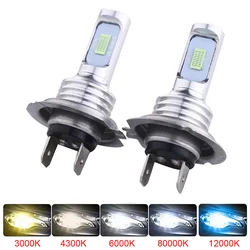 Motorcycle Headlight H4 H7 Led 12000LM Car Headlight Light 80W Super White 6500K Moped Scooter Outdoor Lighting Hi-Lo lights