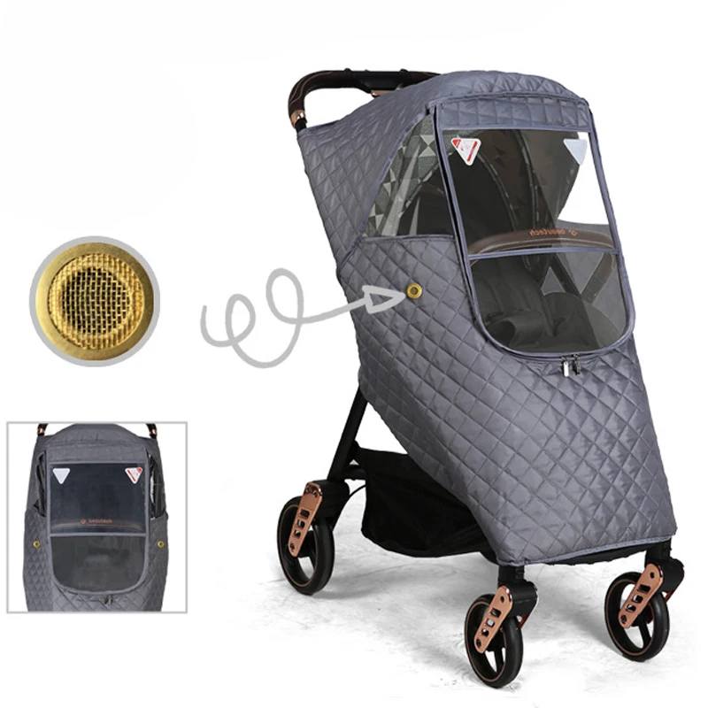 

Safe Waterproof Winter Thicken Rain Cover Wind Dust Shield Full Raincoat for Baby Stroller Accessories Cane Pushchairs Suit