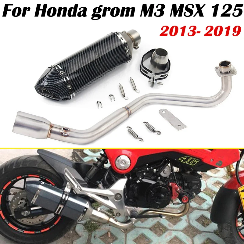 

For Honda msx125 M3 GROM msx 125 2012-2019 Motorcycle Exhaust Tailpipe Front Pipe Muffler Middle Link Connect Pipe Stainless