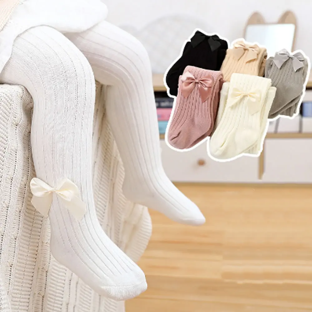 Girls tights Winter Pantyhose baby infant child thick warm Stockings Bowknet Kids Tights  baby panty maillot