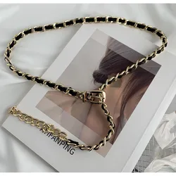 Women Waist Chain Belt Gold Body Dress Belt Female Leather Belt Mini Fashion Woman Thin Chain Cloth Accessories