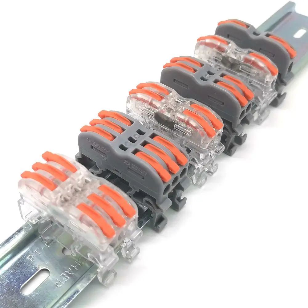 Mini Snelle Boxed Draad Connector K411 K412 K413 Compact Dirigent Lente Bedrading Connector Dirigent Push-In Terminal Block