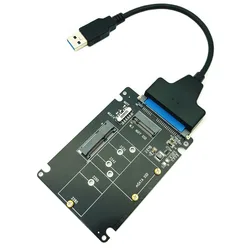 mSATA to SATA Adapter B Key m.2 SATA SSD to SATA Adapter Card mSATA m.2 NGFF to USB Converter for mSATA+M.2 2 in 1 SSD HDD Riser