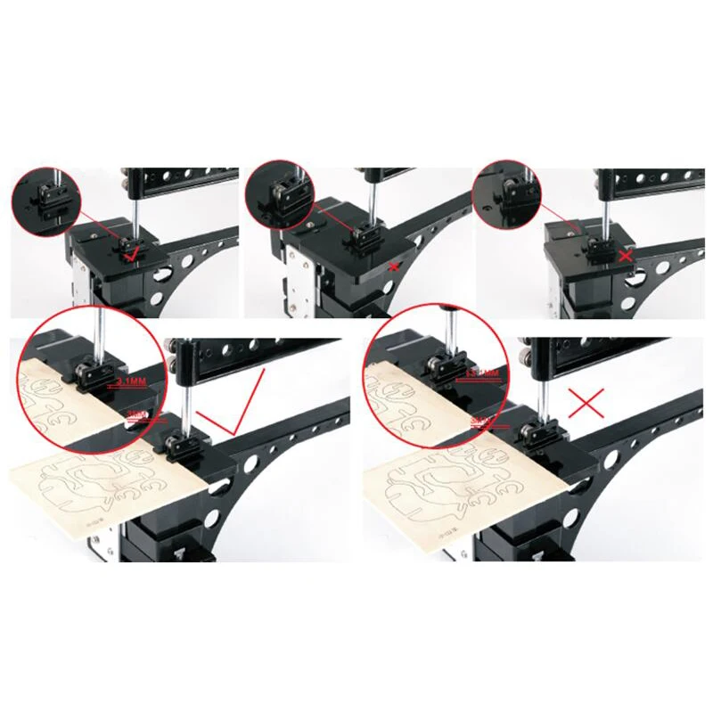 TZ20001MG Miniature Metal High Power Arch Arm Teaching Sawing Machine 12VDC/5A/60W