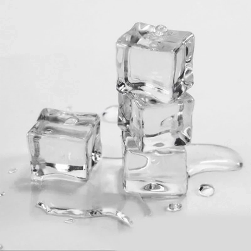 Hohe Qualität 10Pcs 15mm/20mm/25mm/30mm Künstliche Acryl Quadratische Form eiswürfel Fotografie Requisiten Heiße Verkäufe – Detail 8