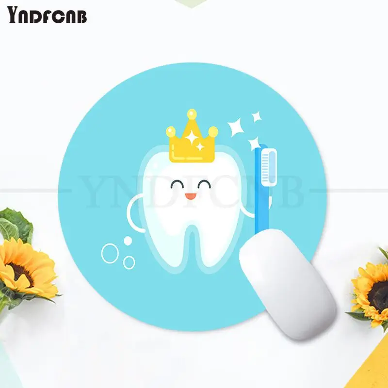 YNDFCNB Boy Gift Pad cartoon Cute white teeth Durable Rubber Mouse Mat Pad gaming Mousepad Rug For PC Laptop Notebook