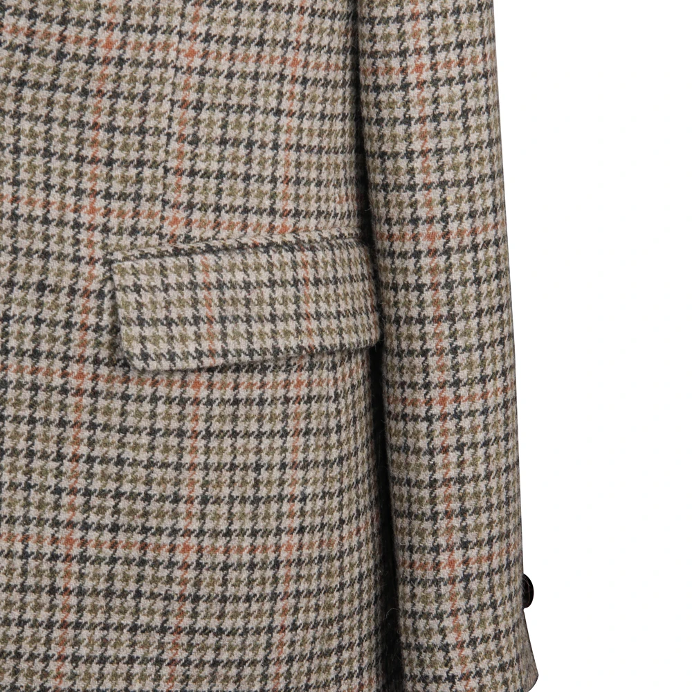 Custom Made Tweed Jacket Winter Autmrn Tweed Blazer Tailor Made Suit Jacket Classic English Green Plaid Pattern Tailored Jackets