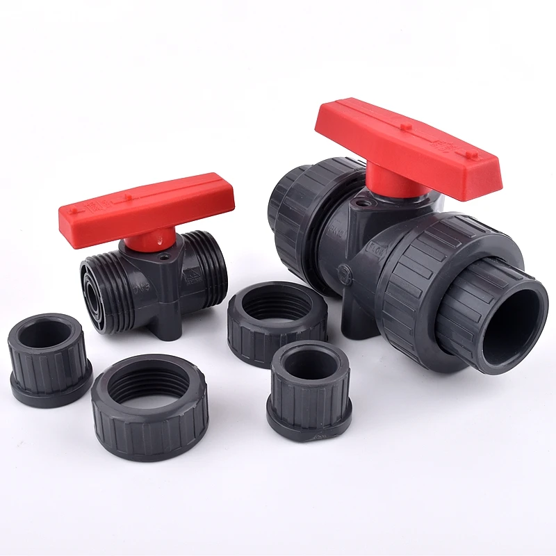 I.D 20~110mm Thickened UPVC Ball Valve Aquarium Fish Tank Drainage Gate Valve Irrigation Adapter Industrial Water Pipe Fittings