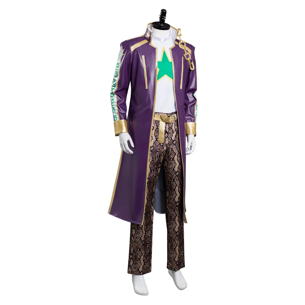 Anime Jojo 'S Bizarre Adventure Stone Ocean Kujo Jotaro Cosplay Kostuum Outfits Halloween Carnaval Pak