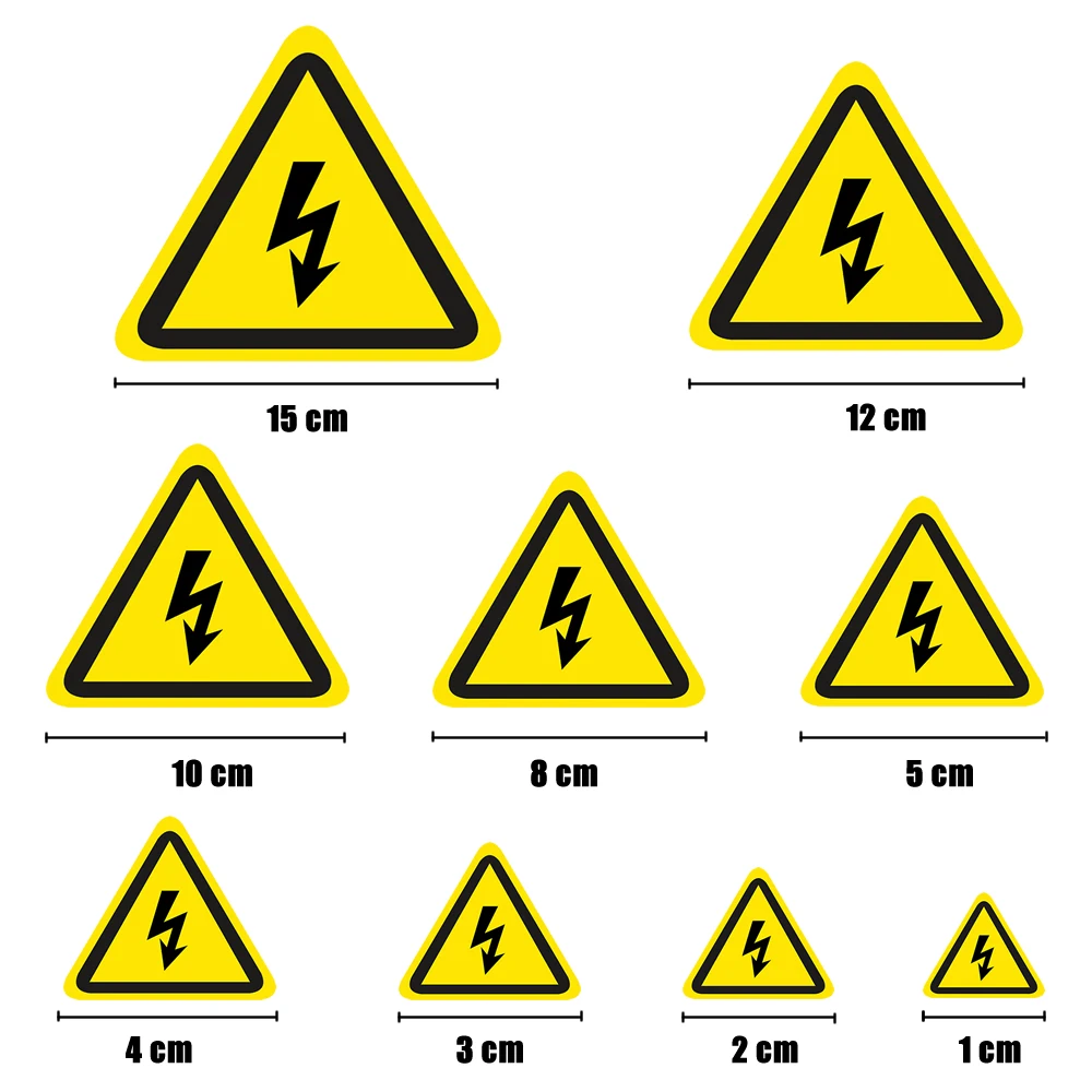 5Pcs/Set Warning Stickers Signs Security Work Safety Warning Labels Water-Proof Oil-Proof Wall Machine Remind Tags Sticker