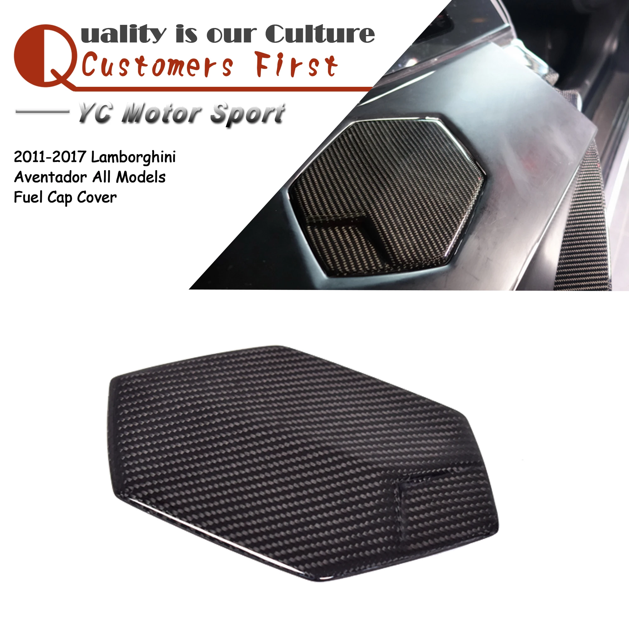 

Car Accessories Dry Carbon Fiber Fuel Cap Cover Fit For 2011-2017 Aventador All Models Fuel Cap Cover