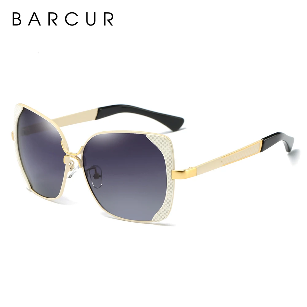 BARCUR Brand Designer Fashion Lady Polarized Sunglasses Women UV400 Gradient Lens Driving Sun Glasses With Original Case