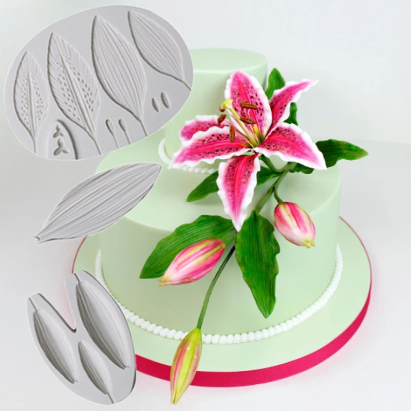 

Flower Pro Lily Buds Moulds Fondant Cake Decor Tools Silicone Molds Sugarcraft Chocolate Baking Tools for Cakes Gumpaste Form