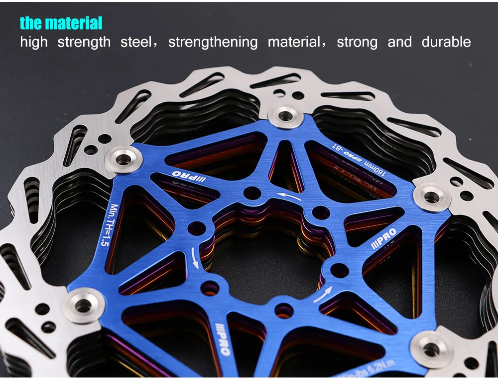 Disc Brake Rotors DH Ultralight Floating Disc Pads 160mm 180mm 6/7 inches for MTB Bicycle parts components IIIPRO Bike