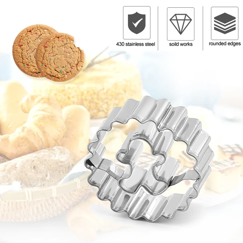 Metal Easter Pastry Cookie Cutter Set Mini Christmas Cookies Making Mould Stainless Steel Baking Sandwich Biscuit Cutters Mold