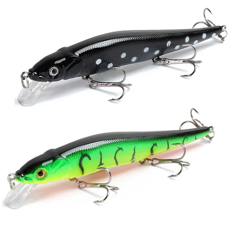 10pcs Fishing Lure Set Black Minnow Crankbait 11.5cm 13.9g Hard Bait Wobbler Floating Fishing Lure Kit Tackle Japan Fish Pesca