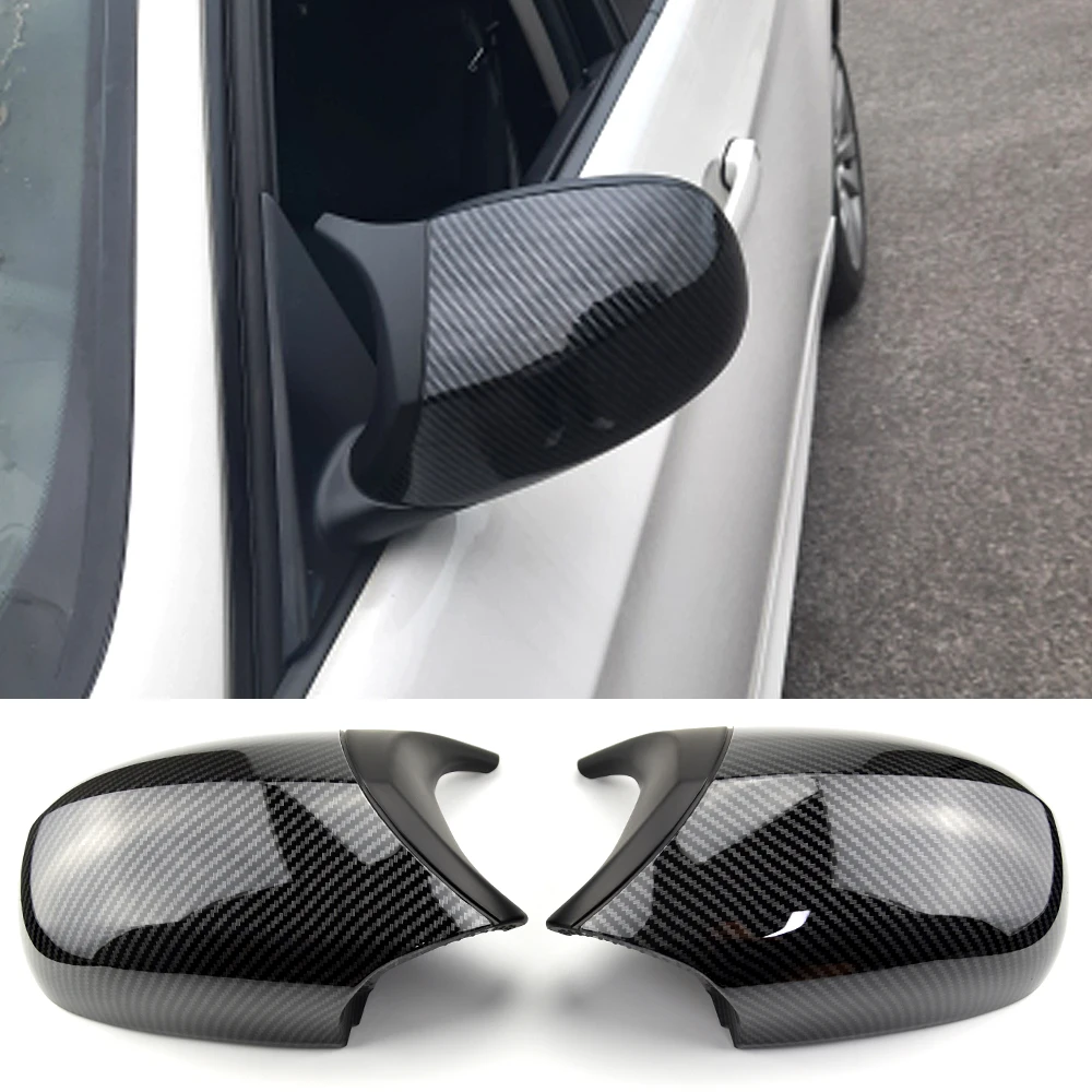 For BMW 3 Series E90 E91 LCI Facelift 2009 2010 2011 2012 One Pair Carbon Fiber Car Rear View Mirror Cover Cap