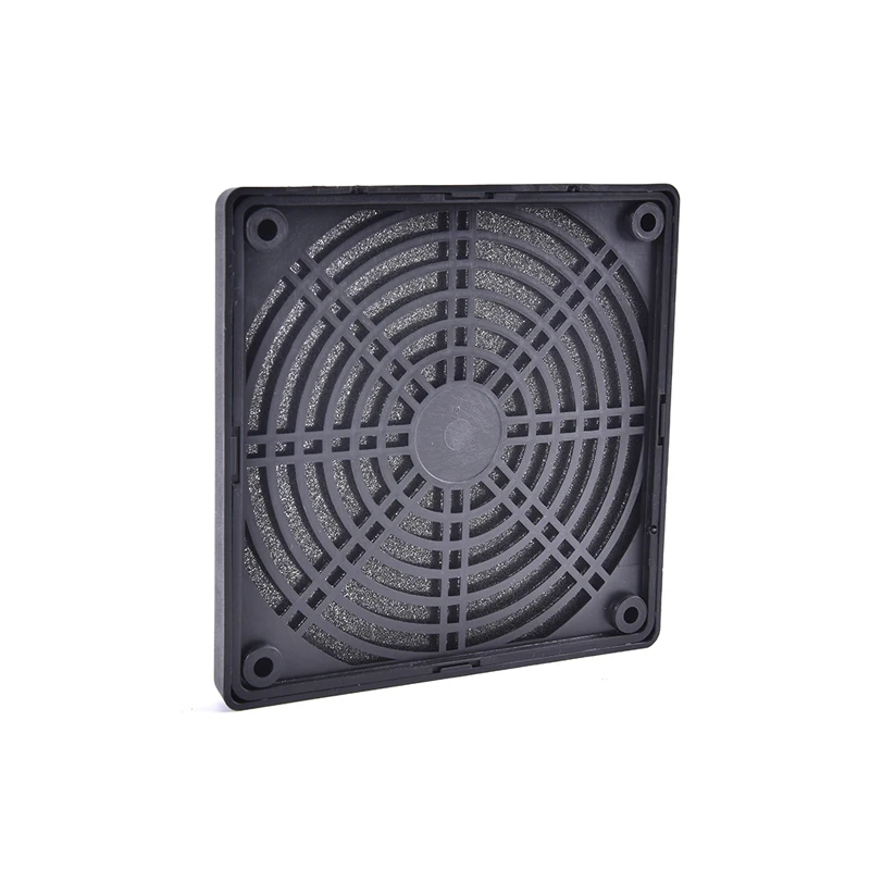 1PC 12cm Dust Cover Plastic Dust-Proof Net Computer Case Fan Three In One Grille 5PC 12cm Cuttable Black PVC PC Fan Dust Filter