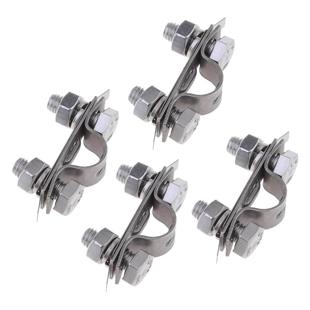 4 Pieces 304 Stainless Steel Control Throttle Cable Clamp Replacement Boat Marine Hardware