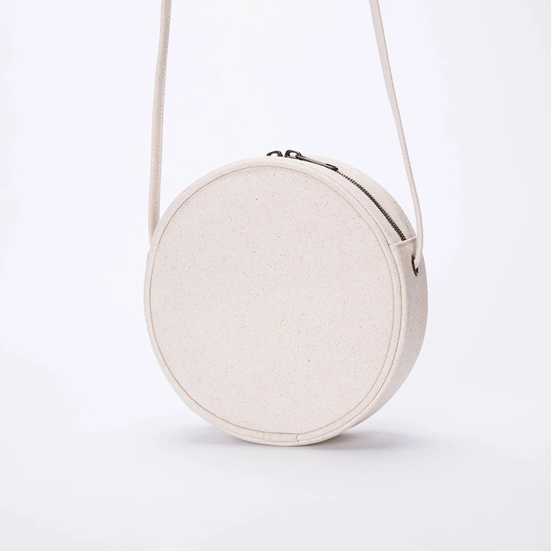Female bag Small fresh art Harajuku Korean Messenger bag shoulder bag canvas bag small round bag