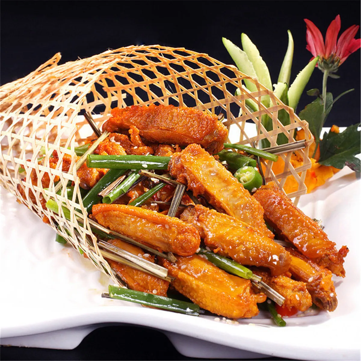 

10/20 Pcs HandMade Bamboo Food Liner Mat Non Stick Mesh Steamer Mat Plate Decorate Kitchen Woven Table Mat Folding Basket Liners
