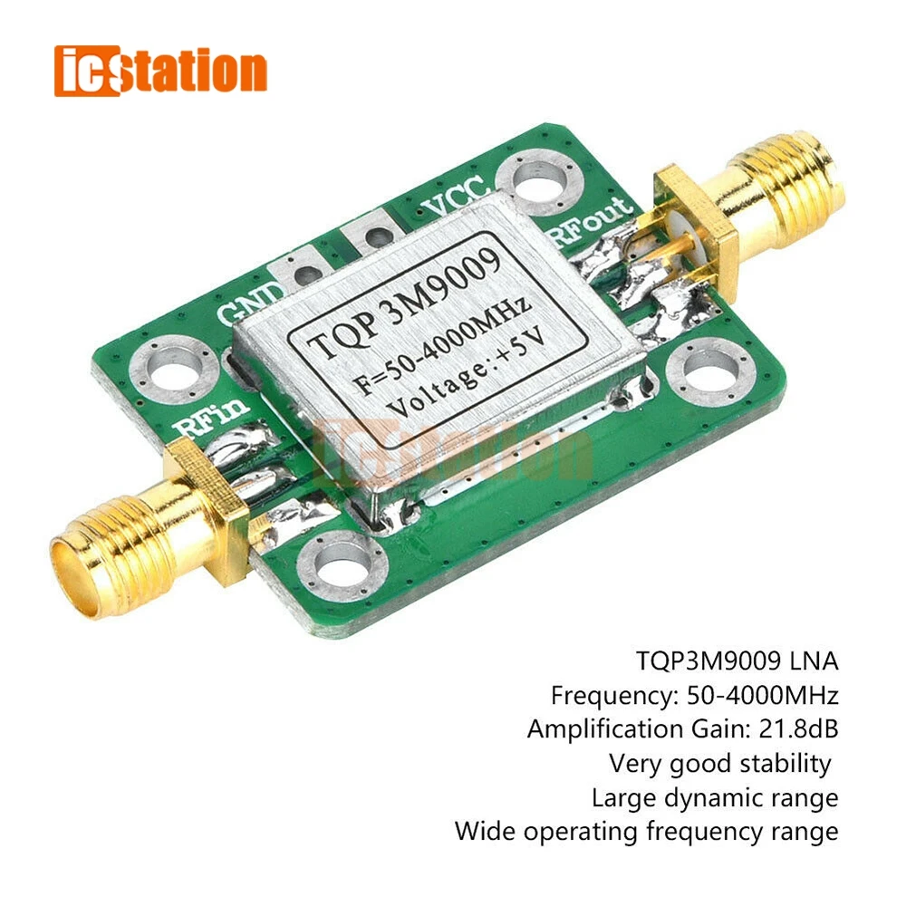 

TQP3M9009 LNA 50-4000 MHz Amplification Gain: 21.8dB Low Noise Amplifier Signal Receiver Board Wireless Communication Module
