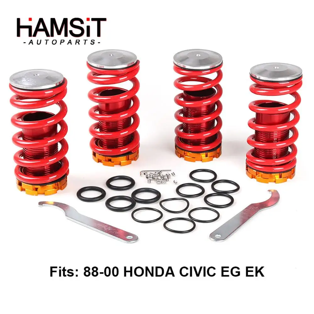 Hamsit  Car modified Coilover Suspension shock absorber twist spring shock absorber for Honda Civic 88-00Honda Civic EG EK