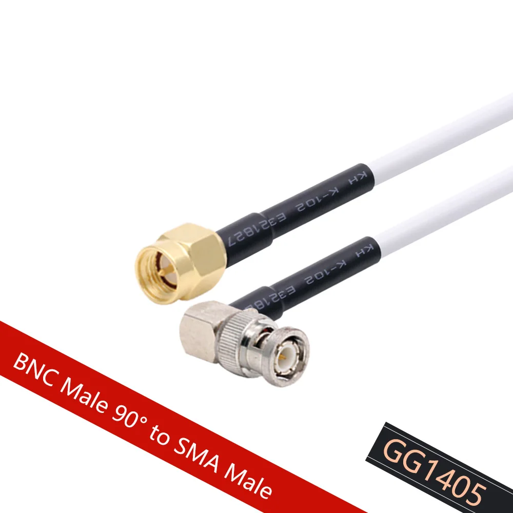 Cable RG58 BNC macho a enchufe macho SMA, adaptador de conector de extensión RF de 50 Ohm, puente RF Pigtail de 0,5 M, 1M, 2M, 5M, 10M, 20M