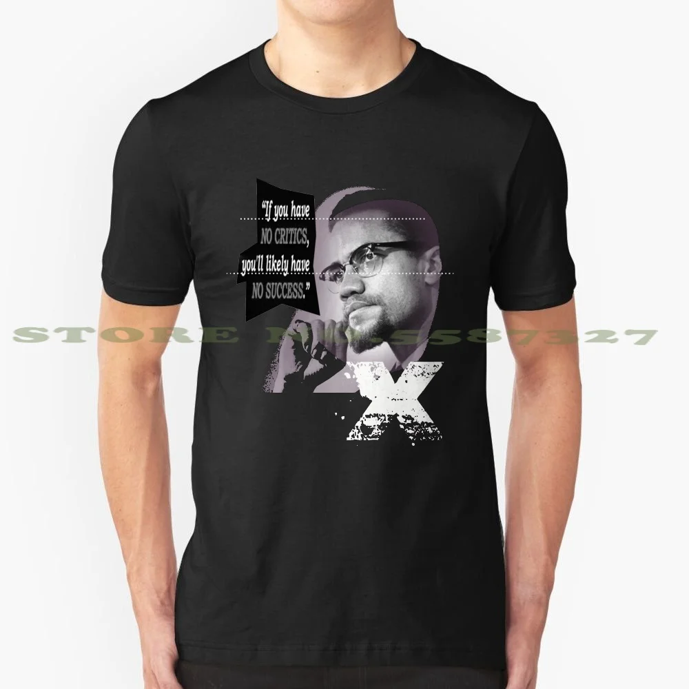 Malcom X Speaks 100% Cotton T-Shirt Malcom X Politics Racial Ethnic African American Harlem Peace