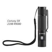 Convoy S9 flashlight ,219B R9080 high CRI,with micro USB charging port,18650 flashlight ,torch