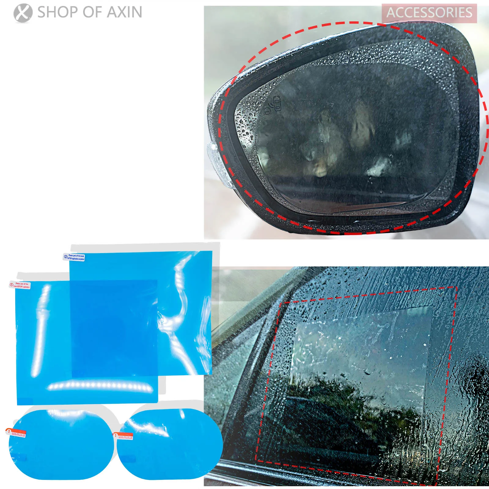 

Car Mirror Window Hydrophobic Film Anti Water Fog Safety Vision on Rain for Universal Mini R50 R55 R56 R60 R61 F54 F55 F56 F60