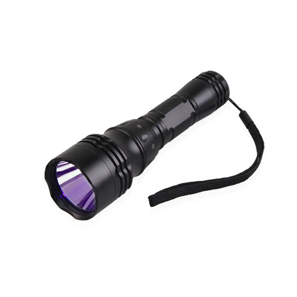 TopCom UV 395NM 자외선 랜 턴 Purple 빛 수 중 100 m UV 다이빙 손전등 토치 395nm-400nm