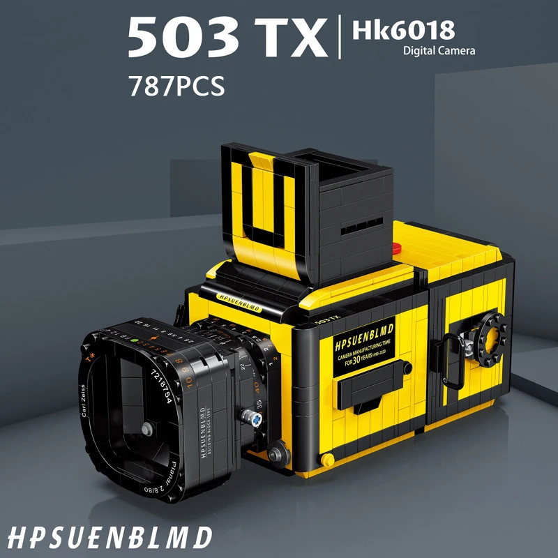 Classic Film Camera Slr Mini Block Construction Model Hasselblading 503tx Hk6018 Building Bricks Educational Toys Collection