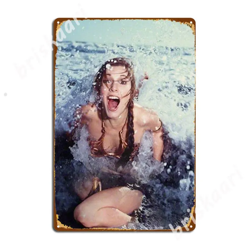 Carrie Fisher At The Beach Metal Signs Wall Decor Cinema Classic Club Tin sign Posters