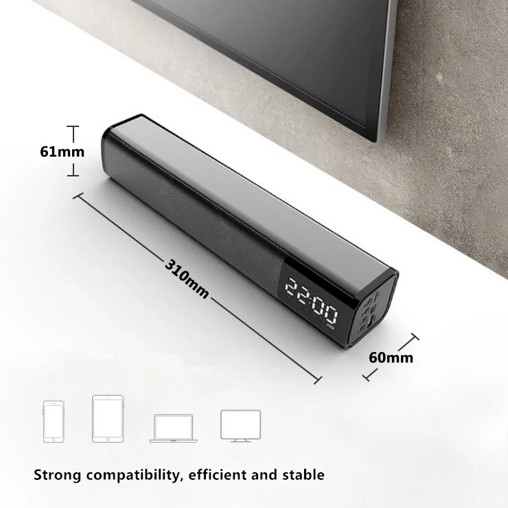 40W Wireless Outdoor Portable Bluetooth Speaker Super Bass Home Theater Subwoofer Soundbar Audio Column Music Center TF card USB