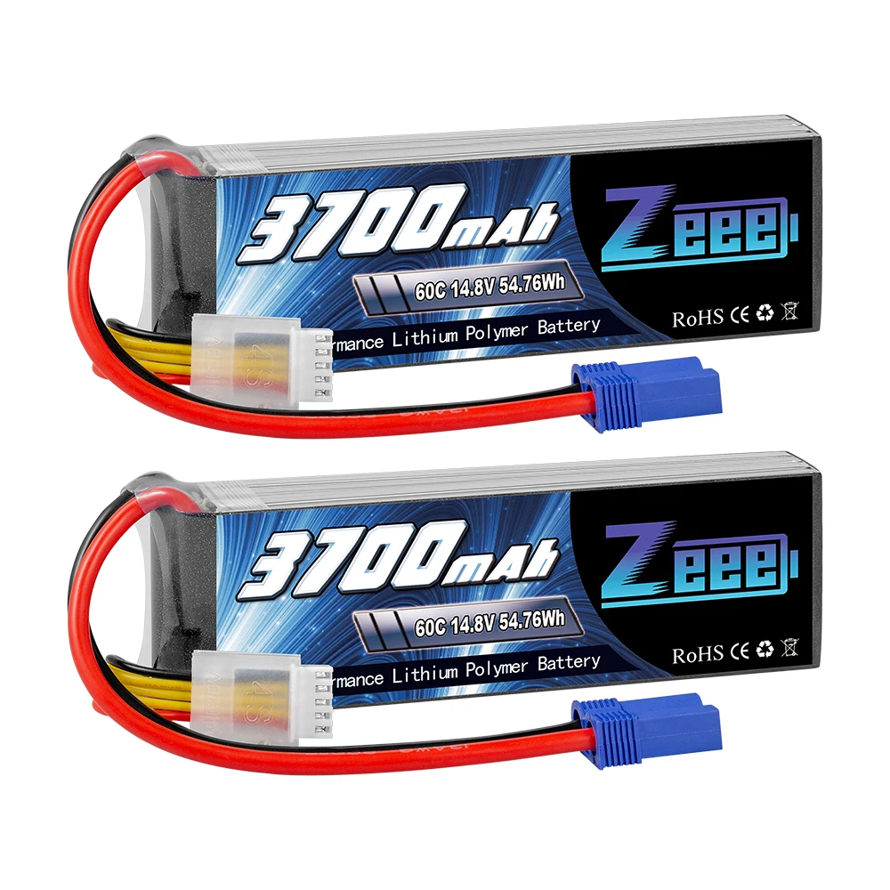Zeee 4S Lipo Batterij 14.8V 60C 3700mAh Softcase met EC5 Plug voor RC Auto's Boot FPV Drone Batterij UAV Vliegtuig Helikopter Onderdelen
