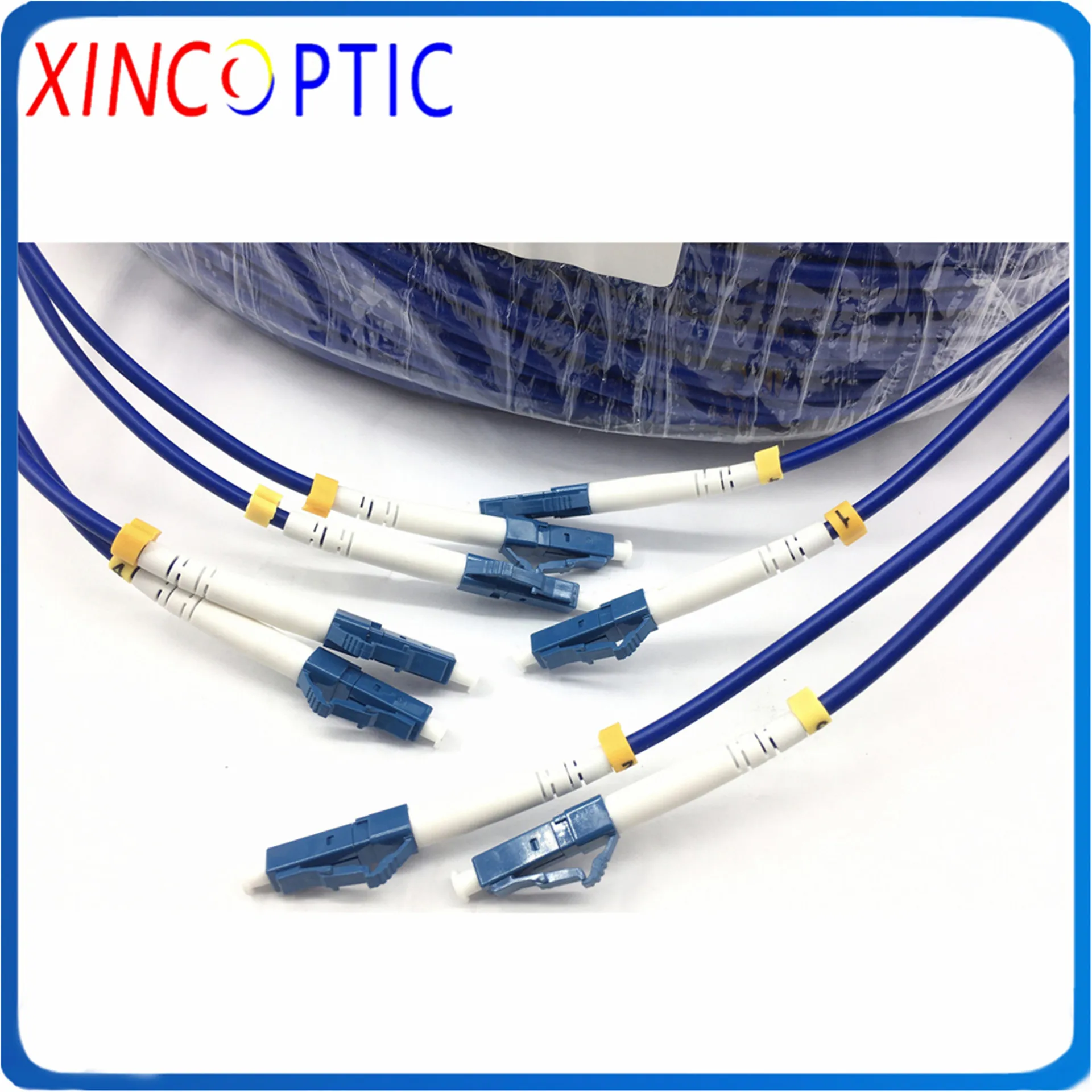 

4Core SM G652D4.0mm LC/UPC-LC/ST/FC/SCUPC 150M Single Mode 4Fiber Blue PVC Jacket Armored Fiber Optic Patch Cord Cable Connector