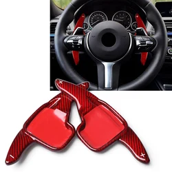 T-Carbon Red Car Steering Wheel Paddle Shift Extension For BMW F10 F30 F31 F32 F20 2 3 4 5 6 7 Series X1 X4 Z4