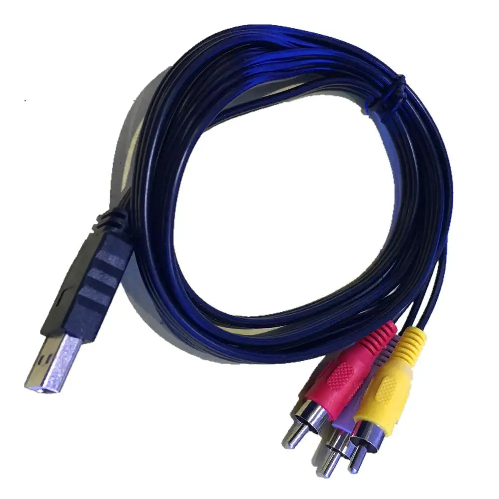 كابل USB إلى RCA 2.0 ذكر إلى 3 RCA ذكر ، كابل صوت ستيريو ، محول تلفزيون ، سلك AV A/V