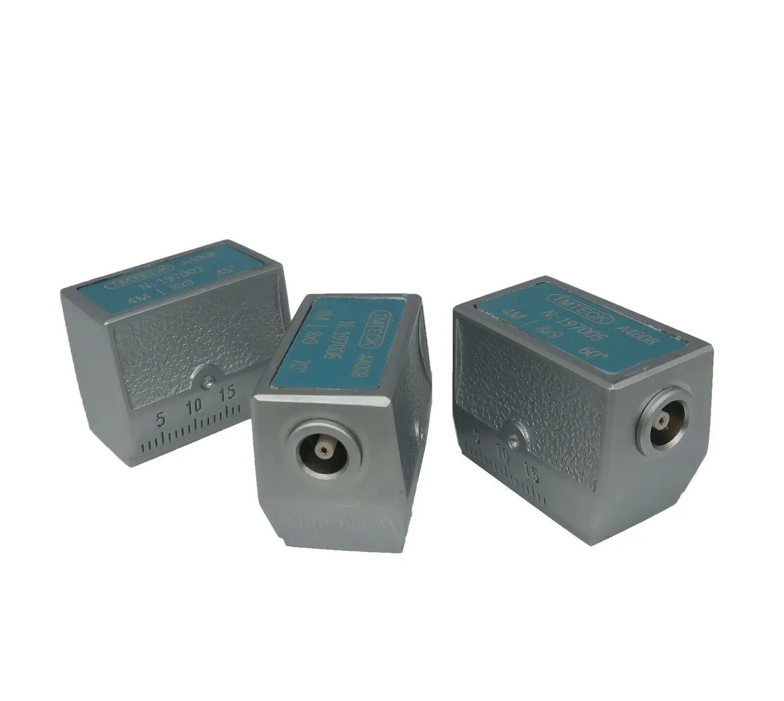 MWB-transductor de haz de ángulo, sonda UT, 4MHz/8x9mm, 45, 60,70 grados, MWB45-4, MWB60-4, 3 uds.