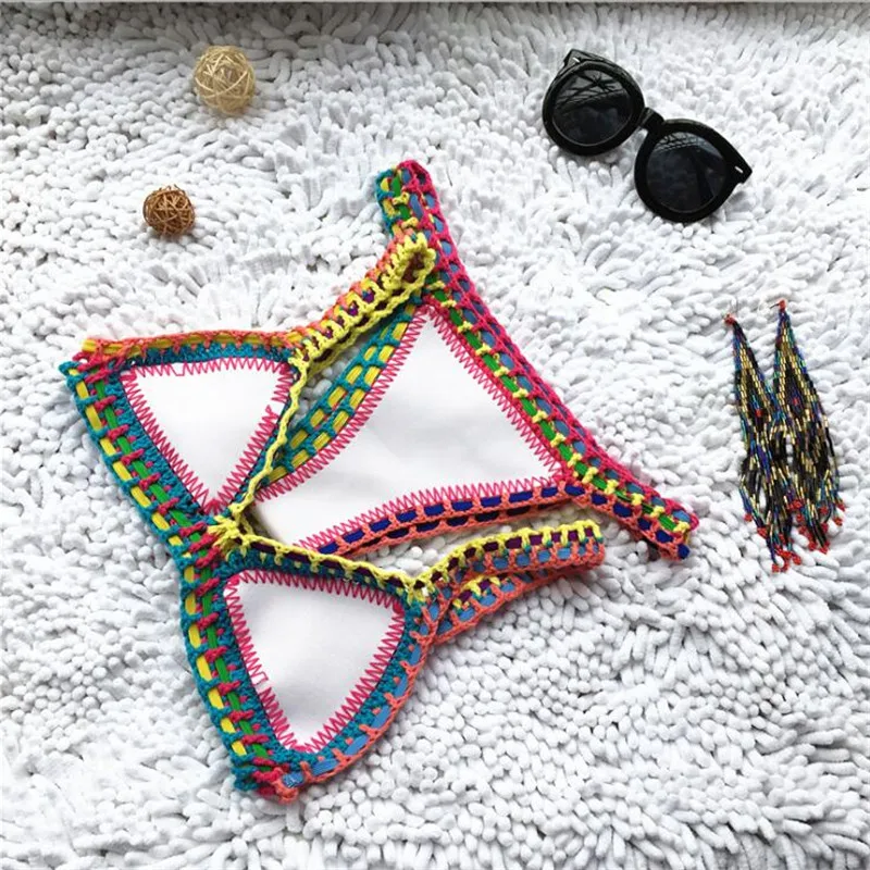 Novo conjunto de biquíni sexy feminino, roupa de banho feminina brasileira de malha para praia, maiô de verão