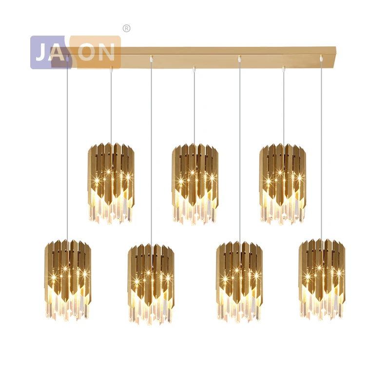 

LED Postmodern Gold Silver Crystal Hanging Lamps Pendant Lights.Pendant light Suspension Luminaire Lampen For Foyer