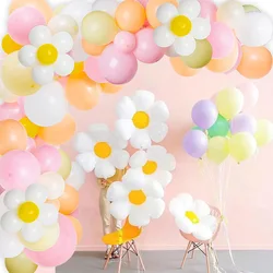 153Pcs Daisy Balloon Arch Garland Kit Yellow Daisy Flower Helium Balloons Party Decorations Birthday Party Wedding Baby Shower