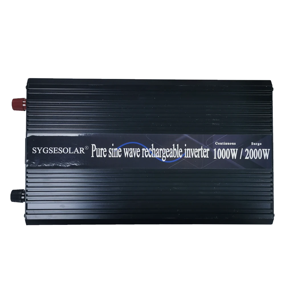 Onduleur 12v 24v dc à ac 110v 230v 1000w pour installation solaire, avec chargeur de batterie