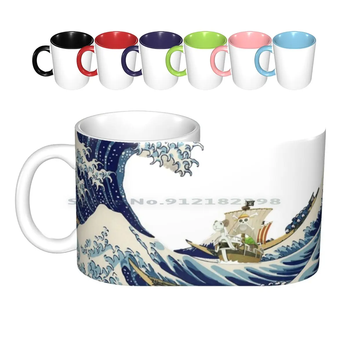 Going Merry Wave Ceramic Mugs Coffee Cups Milk Tea Mug Going Merry Creative Trending Vintage Gift Bottle Cup