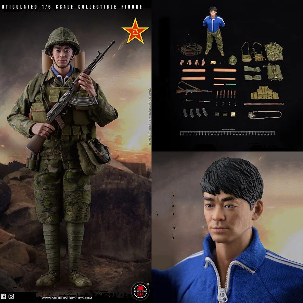 In Stock SoldierStory SS123 1/6 PLA Self-defense Counterattack Against Vietnam Male Soldier Full Set Solider Action Figure Dolls